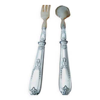 Box set of 2 old service cutlery, Ravinet Denfer hallmark