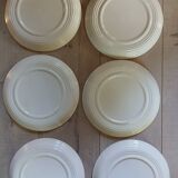 10 antique stoneware dinner plates