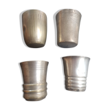 4 silver metal timpani