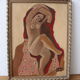 Nu féminin, années 1970, peint sur carton