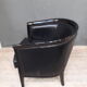 Fauteuil moderne en cuir noir