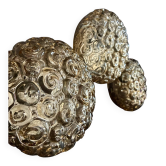 "Bubble" glass wall light trio - 1960.