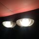 Pair of glass half moon wall lamps by Cocolum