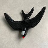 Hirondelle céramique vintage L17cm