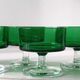 6 translucent green champagne glasses, Cavalier Luminarc dessert glasses