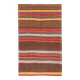 5x7 Traditional Oriental Carpet, Grey & Red Wool Kilim Rug, 135x219