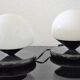 Vintage floor lamp from the 80s Swiss design in marble /opaline glass