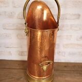 Ancien seau à charbon en cuivre