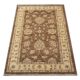 Brown Wool Rug, Handmade Floral Ziegler Carpet 148x96cm Oriental Decor