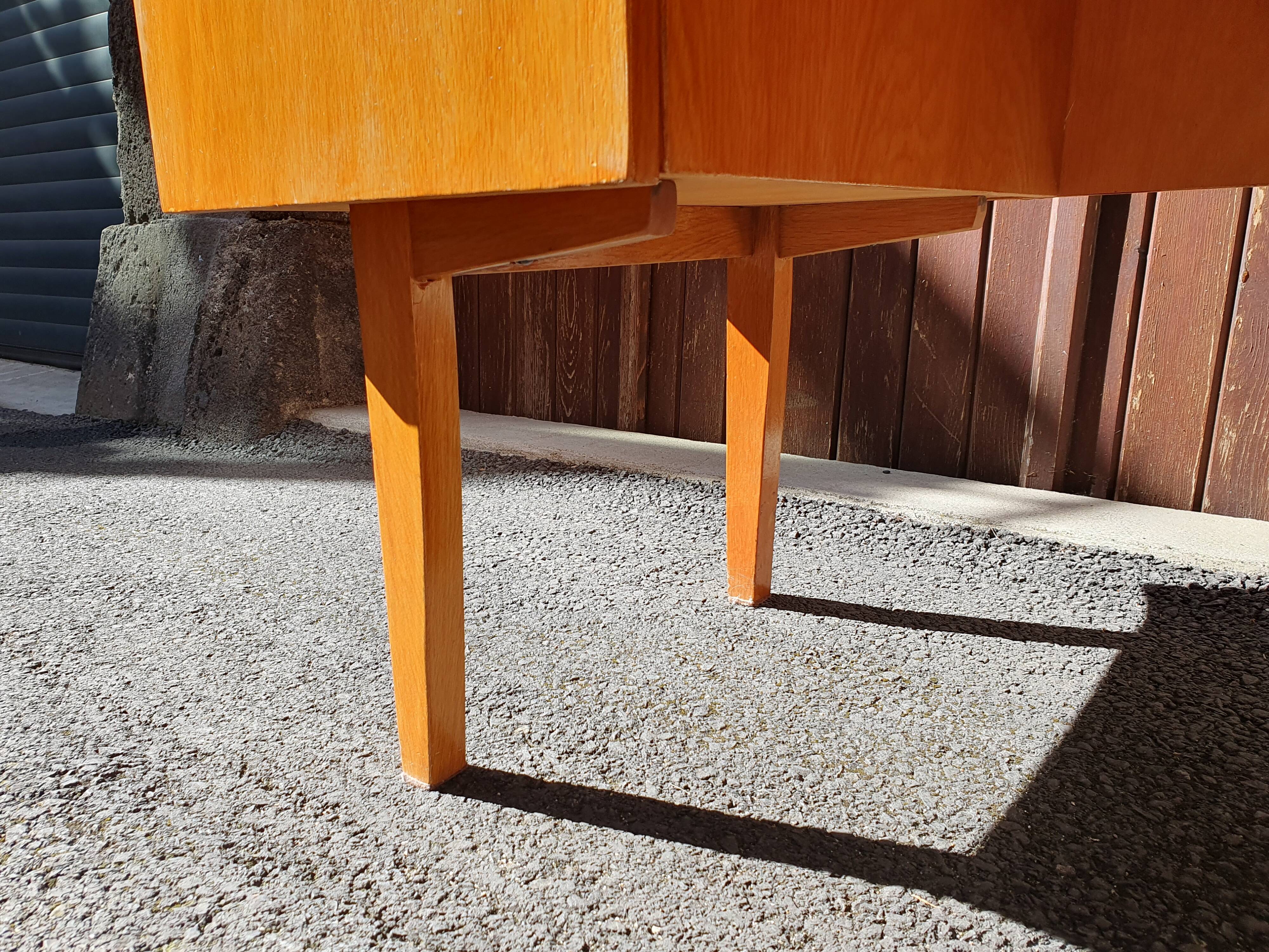 Vintage light oak desk from the 70s