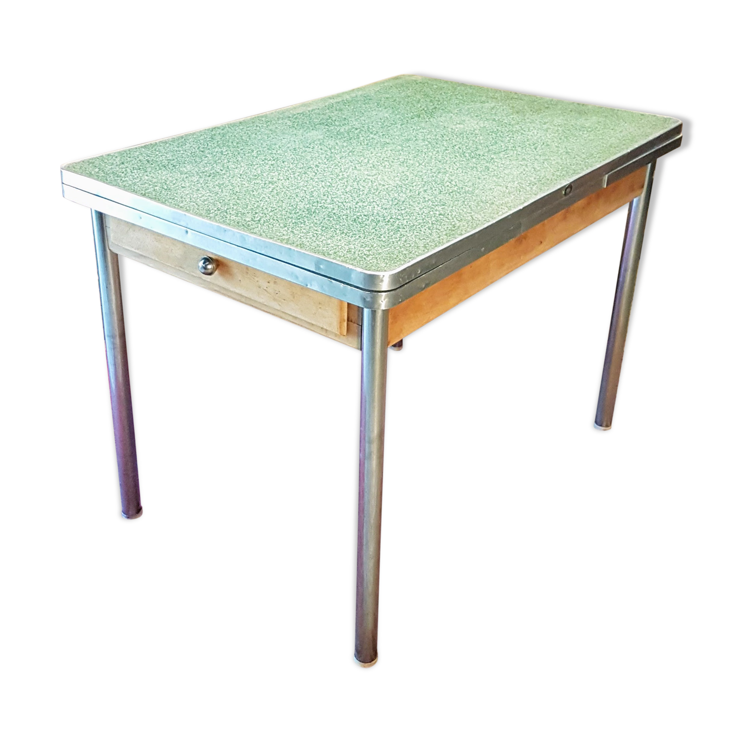 50s wooden kitchen table zinc formica
