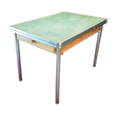 Table de cuisine années 50 en bois zinc formica