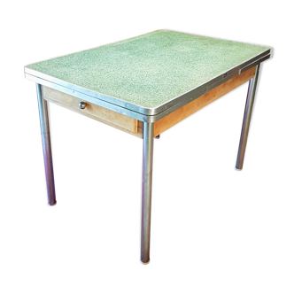 50s wooden kitchen table zinc formica