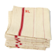 Lot of 6 large red striped towels
