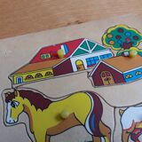 Wooden puzzle farm animals