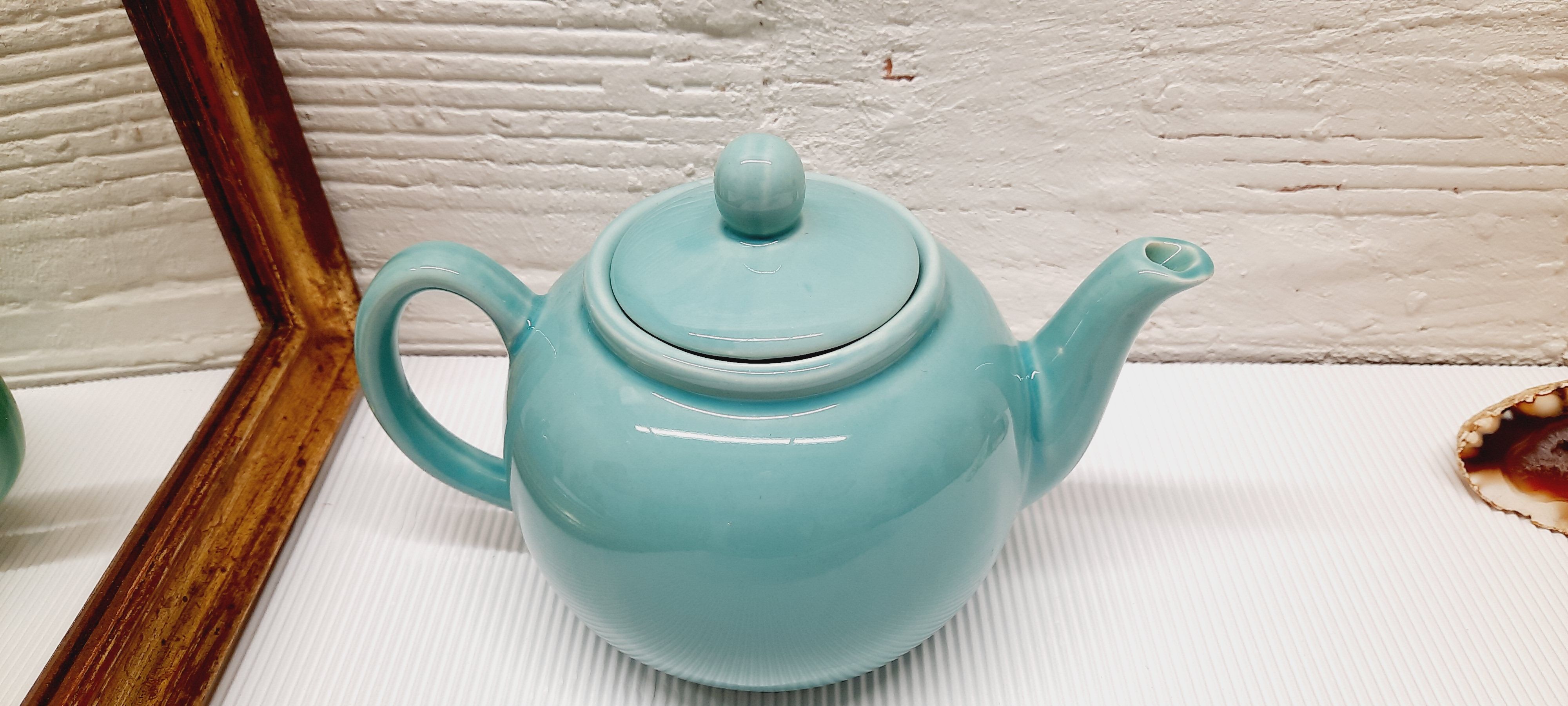 Celadon green teapot
