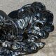 Centerpiece Pair of Peacocks Ceramic Vallauris Iridescent Anthracite Grey