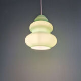 Suspension Space Age in blue-green opaline, 1960s