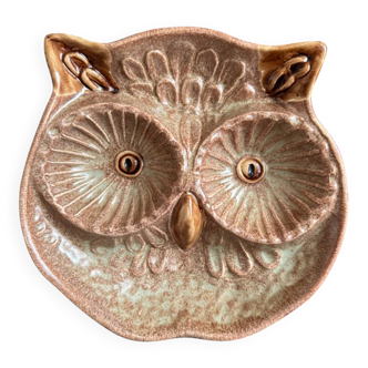 Ceramic owl catchall Vallauris 1960s
