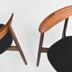 Harry Ostergaard pair of dining chairs rosewood Randers Denmark 1960
