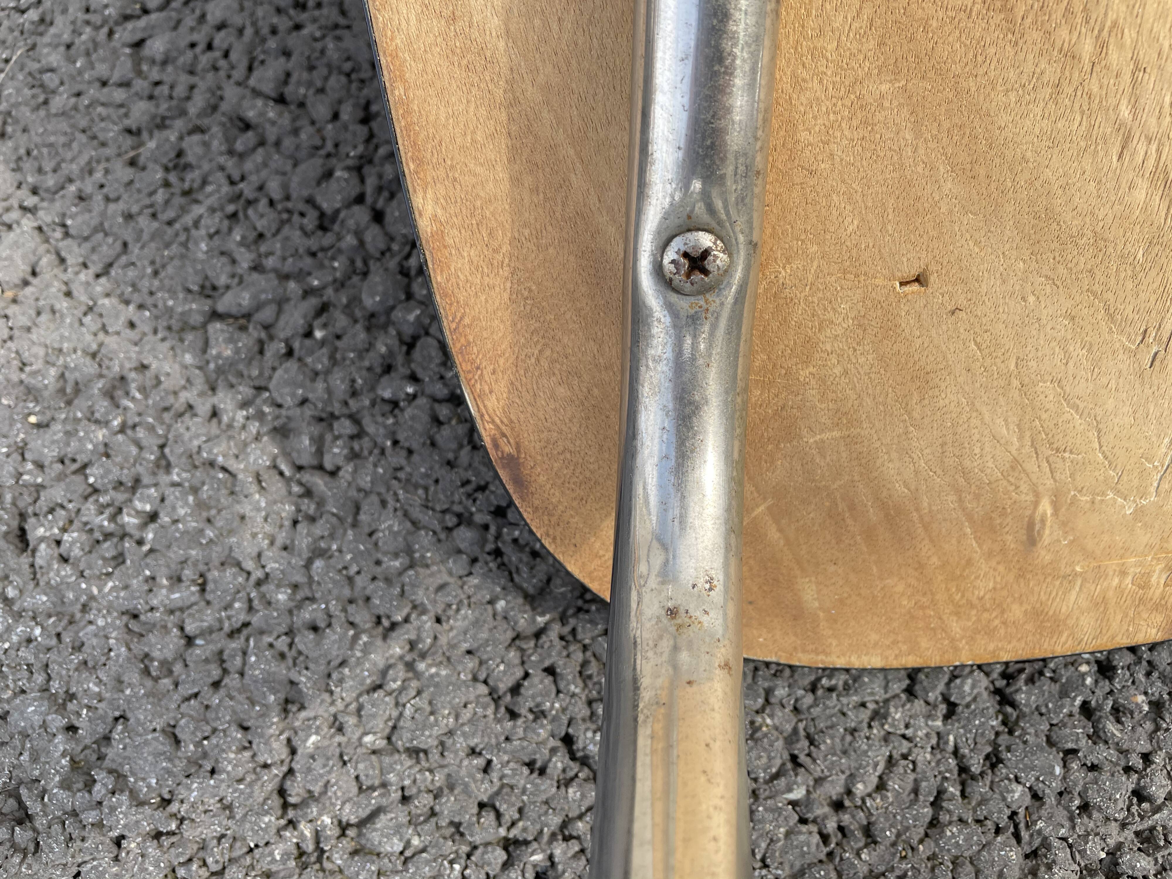 Black marbled formica chairs