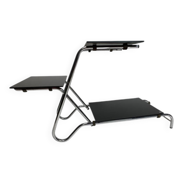 Chrome tubular flower stand by Emile Guyot