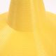 Yellow Rotaflex cellulose pending lamp by A.R.P, France 1970s