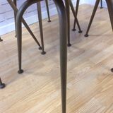 Lot of 5 beige Formica chairs