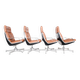 4 High Commander Office Chairs by Jorge Zalszupin - Brazil - 1980s