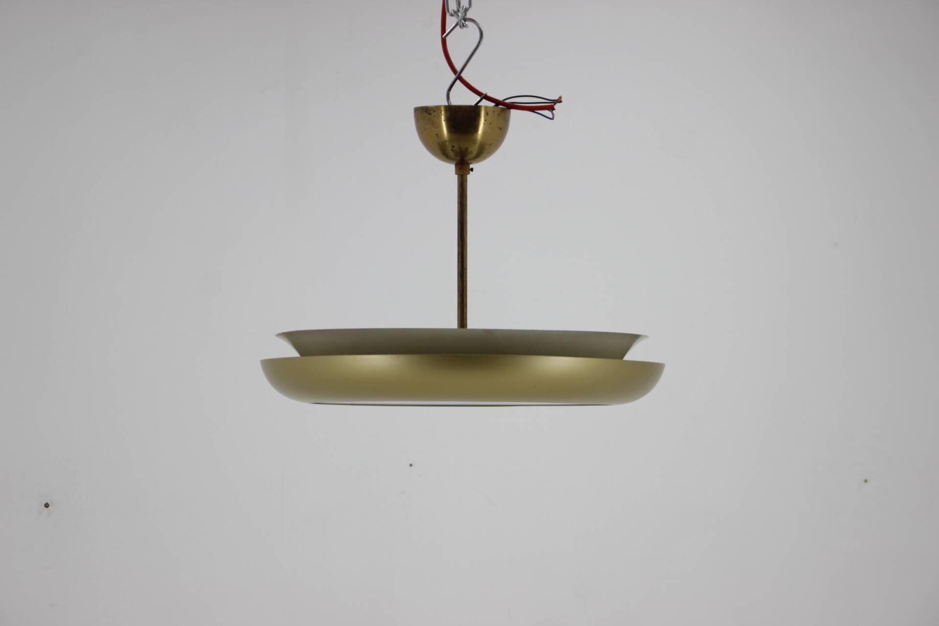 1930s Bauhaus "UFO" Chandelier by Josef Hurka, Czechoslovakia