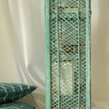 Vintage mint green wicker bookcase