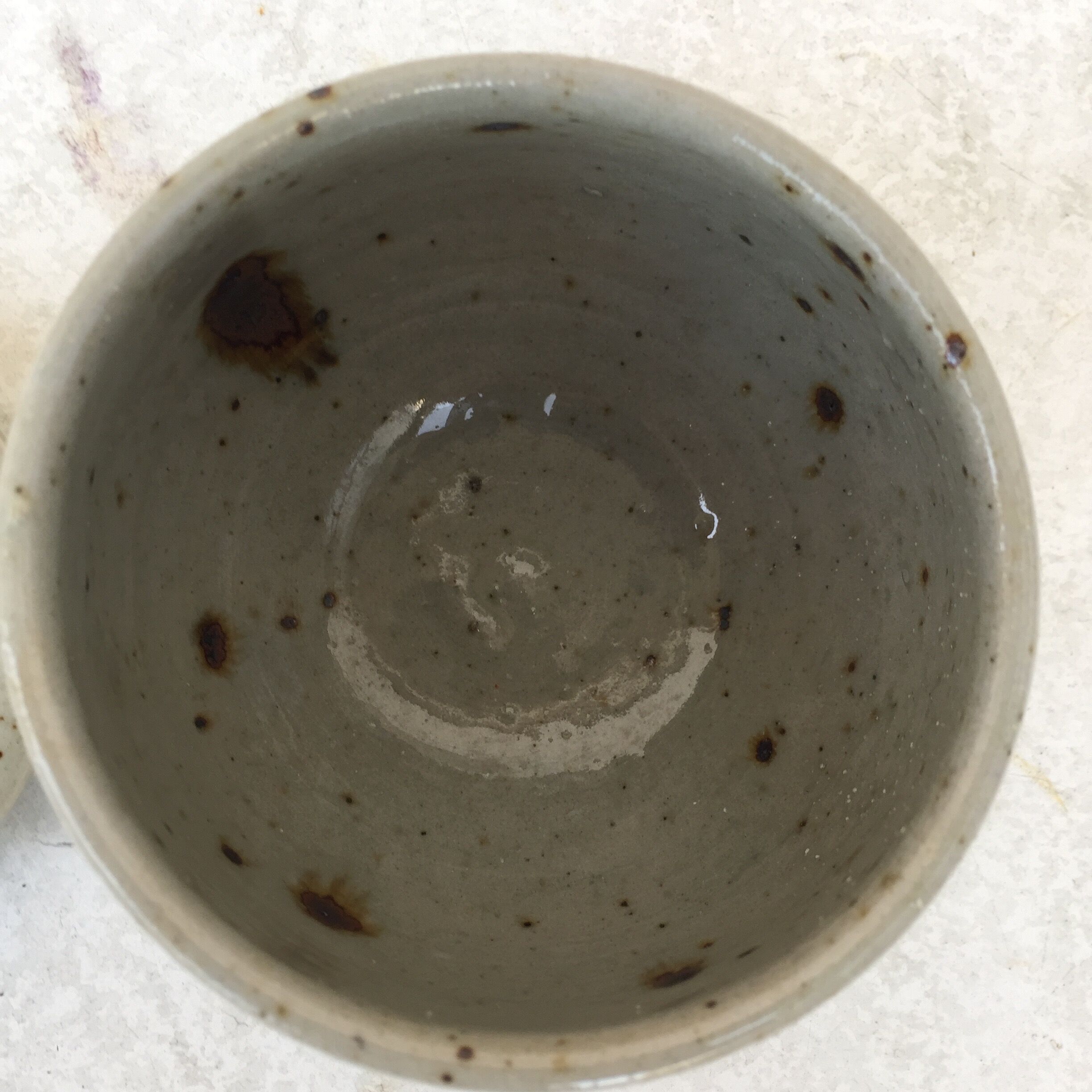 Sugar bowl in pyrity sandstone.