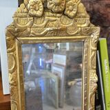 Small louis xiv mirror in gilded carved wood, early 18th century