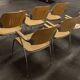 Lot of 6 "Golf" model chairs designed by Francesco Zaccone for the Brunner brand