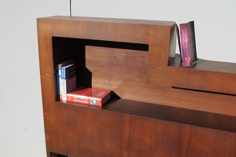 Cosy headboard, 30s in walnut