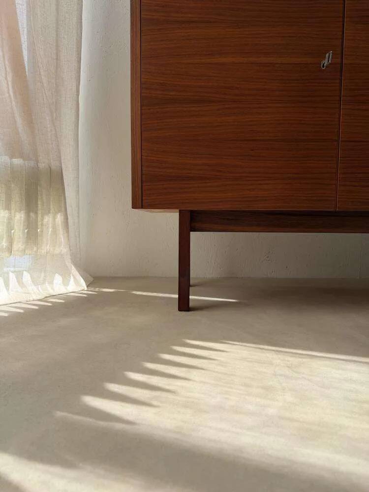 Vintage minimalist sideboard 1960s walnut