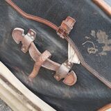 Large travel trunk with its cover