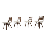 1960s Set of Four Dining Bentwood Chairs by Ton, Czechoslovakia