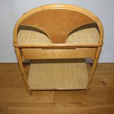 Rattan bedside table with drawer