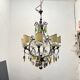 Large Crystal Multicolored Chandelier 1950’s