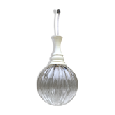 Suspension ball glass + support 70s decoration vintage old