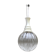 Suspension boule verre moulé années 70