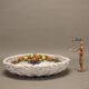 Large antique ceramic basket Castellan Man. Italy 20th century.