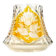 Vase with roses, mid-century modern, glass, Poland, 1970s