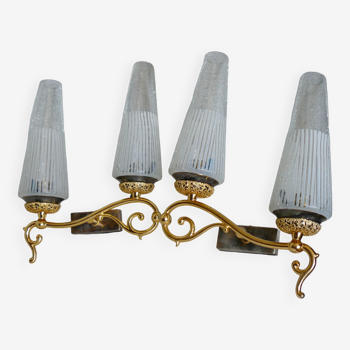 Paire de lampes d'applique double vintage 1950-60