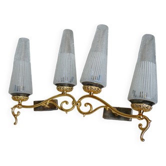 Paire de lampes d'applique double vintage 1950-60