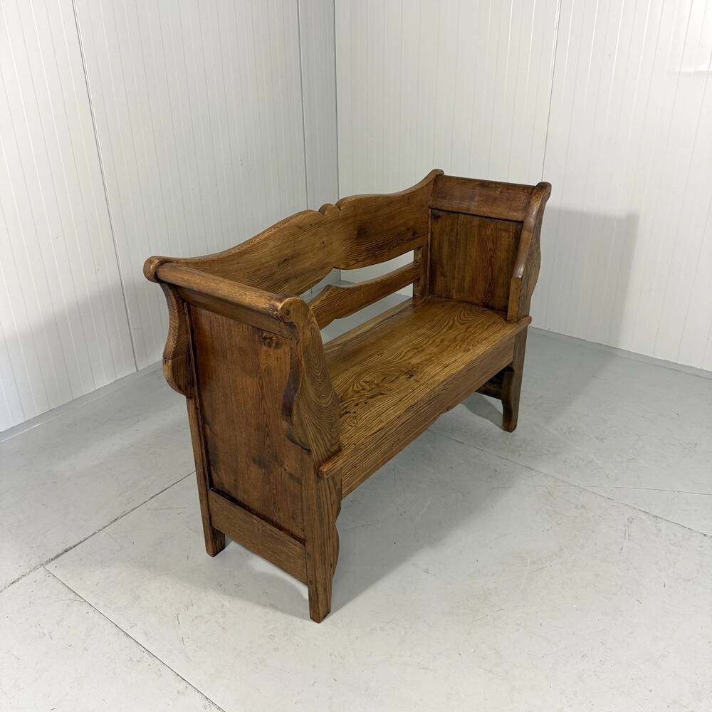 Antique oak bench in Biedemeier style 1860-1900