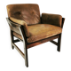 Mid-century leather armchair, Denmark, 1960s