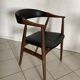 Fauteuil vintage modèle 213 en teck et simili cuir par Th. Harlev pour Farstrup Møbler