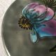 Blue flower underside signed La Roue de Vallauris